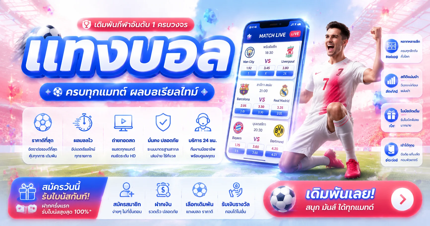 แทงบอลออนไลน์ RUAY ครบทุกลีกราคาน้ำดี